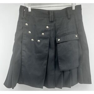 Utilikilts Black Tactical Cargo Kilt 33 Pants 35 Kilt Black 23" Long USA Made